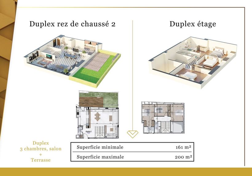 Duplex 3 chambres — Résidence La Perle Marrakech